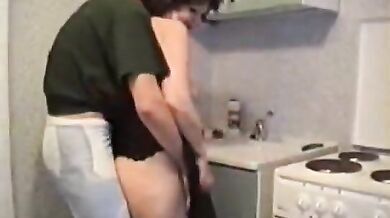Mature Woman's Anal Kitchen Romp