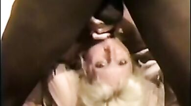 Mature Blonde Cougar's Interracial Fuck Fest