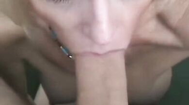 Skinny Mature Blonde Sucks Big Dick