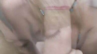 Skinny Mature Blonde Sucks Big Dick