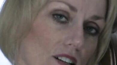 Skinny Mature Blonde Sucks Big Dick