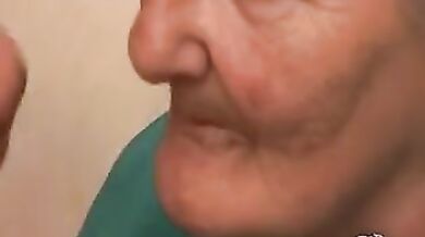 Mature Woman Removes Dentures for Blowjob