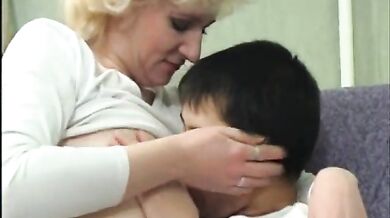 Russian Mature's Sofa Slam