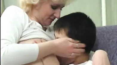 Russian Mature's Sofa Slam