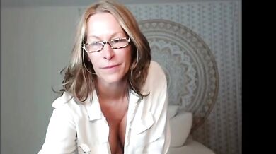 Blonde MILF's Playful Webcam Bikini Show