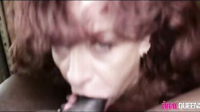 Mature Redhead Gives POV Blowjob