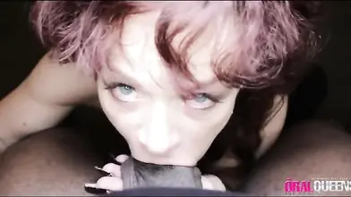 Mature Redhead Gives POV Blowjob