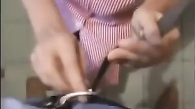 Fit Blonde Milf Flexes and Sucks