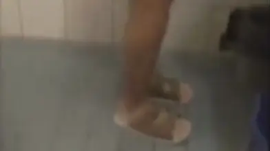 Fit Blonde Milf Flexes and Sucks