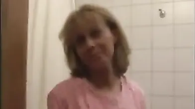 Fit Blonde Milf Flexes and Sucks