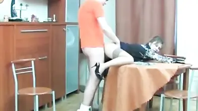 Mature Woman's Kitchen Seduction