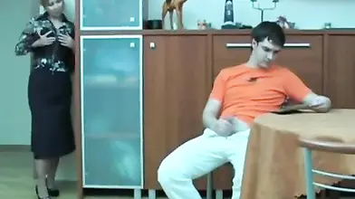 Mature Woman's Kitchen Seduction