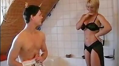 Blonde Cougar Seduces Young Fuck Boy