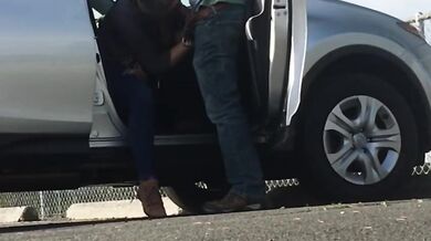 Mature Amateur Sucks Hubby in Car