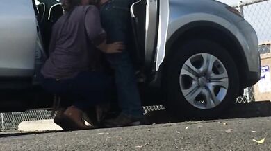 Mature Amateur Sucks Hubby in Car