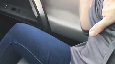 Mature Amateur Sucks Hubby in Car