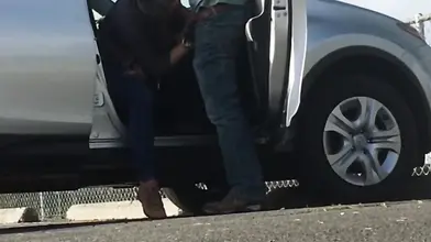 Mature Amateur Sucks Hubby in Car