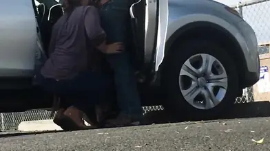 Mature Amateur Sucks Hubby in Car