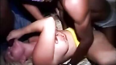 Mature Woman Gangbanged by Hungry Gangstas