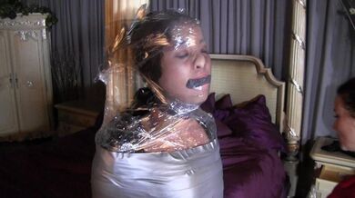 Kinky Teen Mummifies Mature Blonde