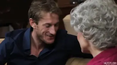 Grey-haired Bimbo Takes Rough Plowing