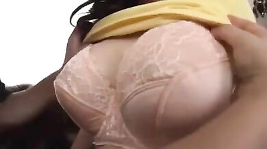 Lovely Japanese MILF Loves Tit Squeezing