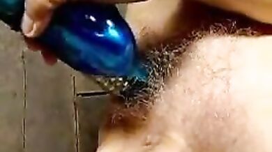 Mature Granny Plays Hard on the Couch