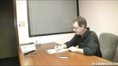 Mature Office Slut Sucks Big Dick