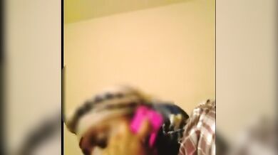 Mature Ebony Skank Gives Phone Blowjob