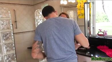 Eager MILF Bounces on Young Rod