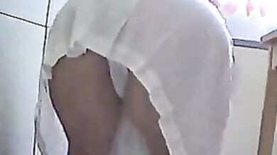 Blonde Granny's Kitchen and Shower Fun