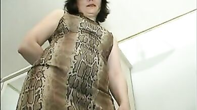 Busty Brunette Enjoys a Shag with Young Waiter