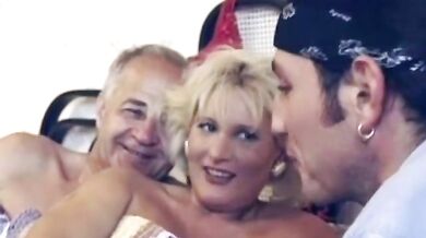 Hairy Mature Granny Gets Eaten Out and Slammed