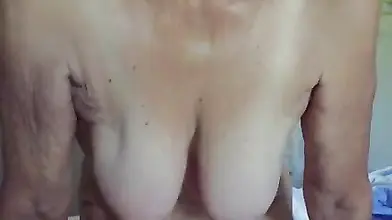 Mature's Hanging Tits Fondled and Squeezed