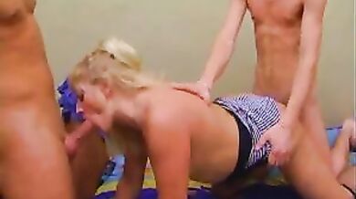 Granny's Threesome with Young Lovers