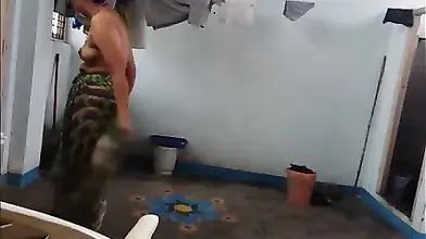 Mature Indian Woman Prepares for Sex