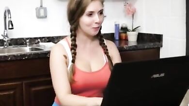 18-year-old teen joins milf step-mom in fucking boyfriend