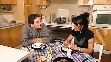 Raunchy Brunette Milf Rides a Fat Boner