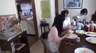 Japanese Milfs Finish Launch with Family Fuck