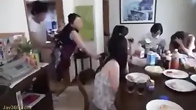 Japanese Milfs Finish Launch with Family Fuck