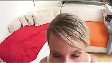 Blonde Milf Cums Hard with Facial