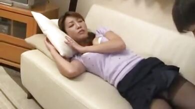 Sleeping Japanese Milf Molested by Pervert