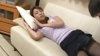 Sleeping Japanese Milf Molested by Pervert
