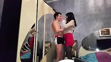 Mature Cougar Seduces Young Stud