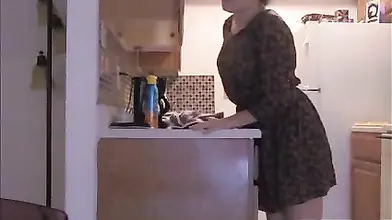 Mature Granny Teases with Her Voluptuous Body