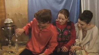 Two Horny Milfs Share a Big Rod