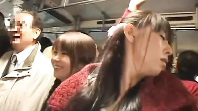 Chinese Milf Fingering on a Bus