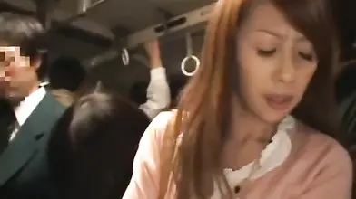 Chinese Milf Fingering on a Bus