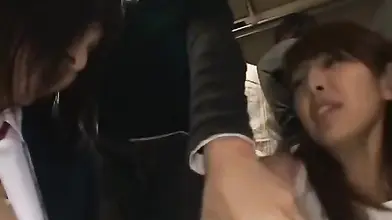 Chinese Milf Fingering on a Bus