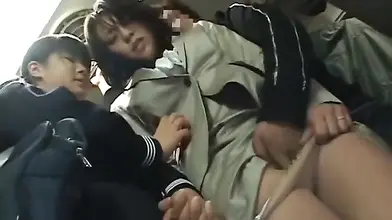 Chinese Milf Fingering on a Bus